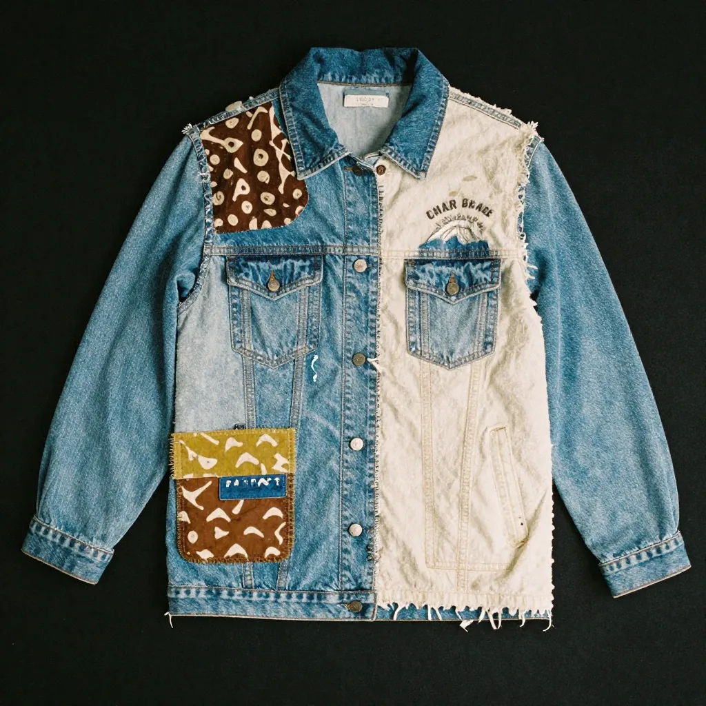 Upcycled denim jacket